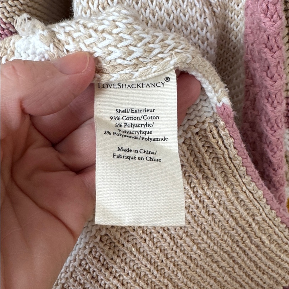 LoveShackFancy Grayson Duster Cardigan Desert Sunset Gingham Striped Star XS / S - Picture 11 of 11